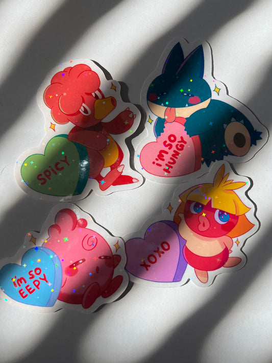 Poké Valentine Stickers